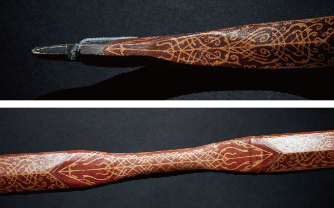 작가가 직접 문양을 그려 넣어 단장했다.