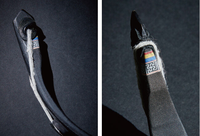  ‘만곡’ 동개궁 고자(활의 양 끝 머리. 시위를 메는 부분).