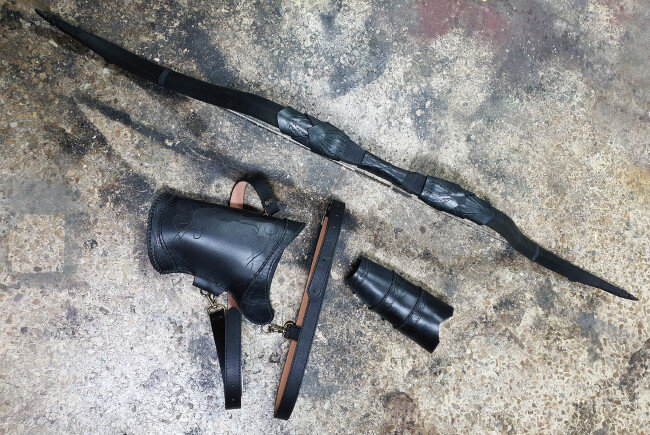 맞춤 제작한 궁시 장비.