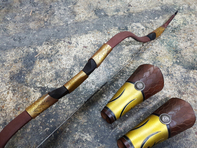 맞춤 제작한 궁시 장비.