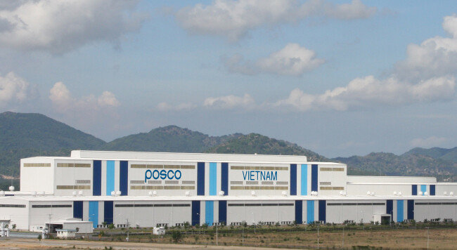 호찌민 동남쪽 붕따우성에 위치한 POSCO-Vietnam 공장 전경.