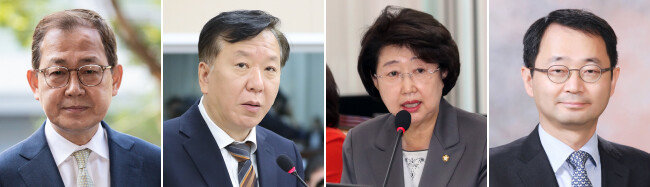 윤석열 정부 들어 김인철 사회부총리 겸 교육부 장관 후보자와 정호영·김승희 보건복지부 장관 후보자, 송옥렬 공정거래위원장 후보자(왼쪽부터)가 낙마했다. [동아DB]