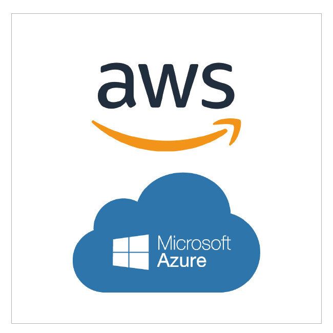 클라우드 서비스의 대표 격으로 꼽히는 아마존의 ‘AWS’와 마이크로소프트의 ‘Azure’. [아마존, 마이크로소프트]