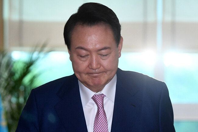 윤석열 대통령이 7월 29일 서울 용산 대통령실에서 열린 주한대사 신임장 제정식에 참석하고 있다. [대통령실사진기자단]