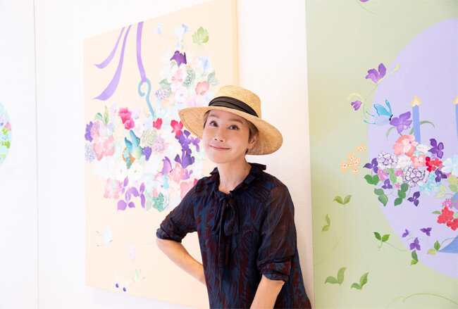 박혜경은 9월 29일 서울 강남구 코엑스에서 전시회를 열고 화가로 데뷔했다. [지호영 기자]