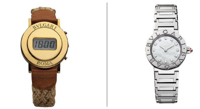 불가리 로마 리미티드 에디션 디지털 시계(왼쪽). 불가리 불가리 워치. [불가리 홈페이지]