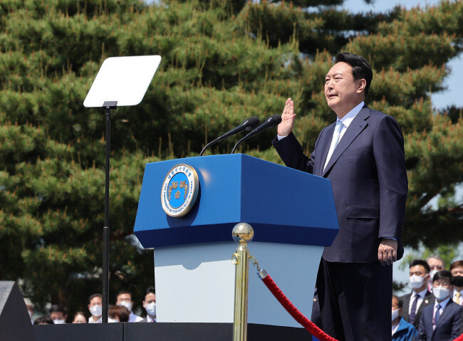 2022년 5월 10일 국회에서 열린 윤석열 대통령 취임식. [동아DB]
