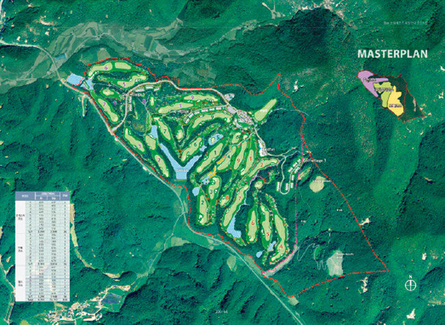 청송 산림레포츠 휴양단지 조감도. 이곳에는 청송군의 특색을 살린 골프장이 들어선다. [청송군]