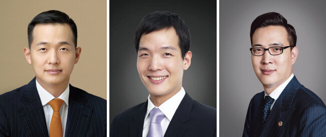 김동관 한화그룹 부회장과 김동원 한화생명 부사장, 김동선 한화호텔&리조트 전무(왼쪽부터). [한화]