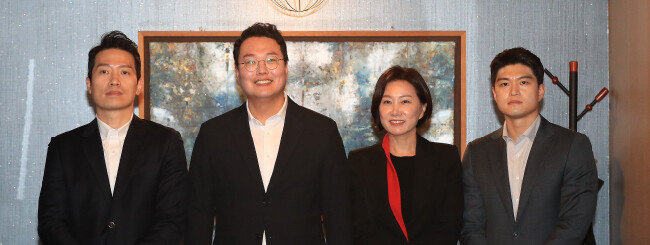 국민의힘 3·8전당대회에 출마한 친이준석계 후보들. 왼쪽부터 이기인 청년최고위원 후보, 천하람 당대표 후보, 허은아, 김용태 최고위원 후보.. [뉴스1]