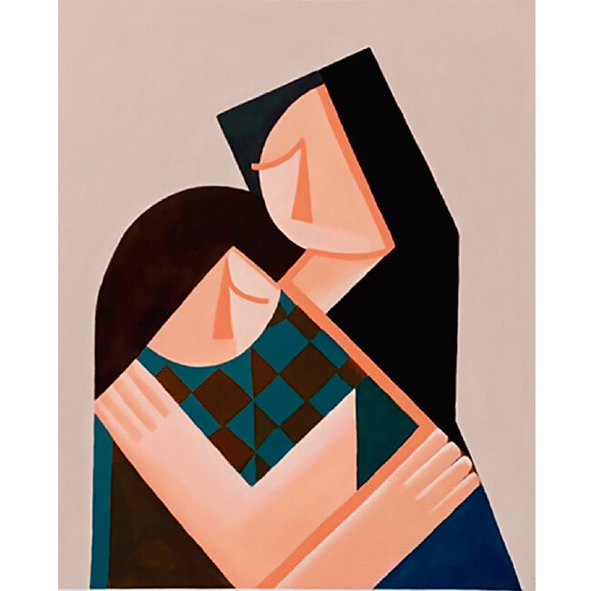 윤형택 작가가 아내와 장모를 관찰하고 그린 작품.엄마를 안아주는 딸의 모습을 담았다. 