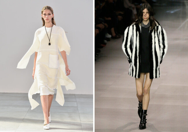 셀린느의 2015 S/S 컬렉션(왼쪽)과 2019 S/S 컬렉션. [Gettyimage, 뉴시스]
