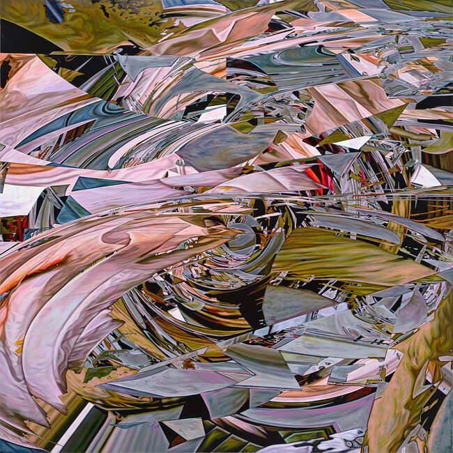 몰입감을 높이는 작가의 그림. ASCENDANT 1, oil and acrylic polymer on canvas, 190 x 190cm, 2023. [진 마이어슨]