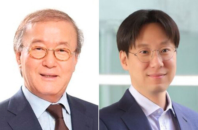 윤윤수 휠라홀딩스 회장(왼쪽). 윤근창 휠라홀딩스 사장. [동아DB]