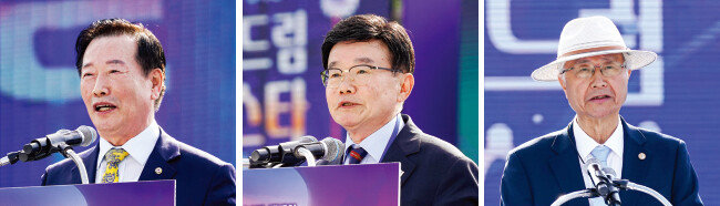 (왼쪽부터) 김용인 대한민국재향경우회 회장, 안찬일 통일을실천하는사람들 공동상임대표, 유자효 한국시인협회 회장. 홍태식 객원기자