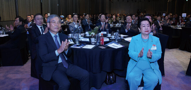 10월 2일 서울 영등포구 페어몬트 앰배서더 서울 호텔 그랜드볼룸에서 ‘2023 원코리아국제포럼’이 열렸다. [글로벌피스재단]