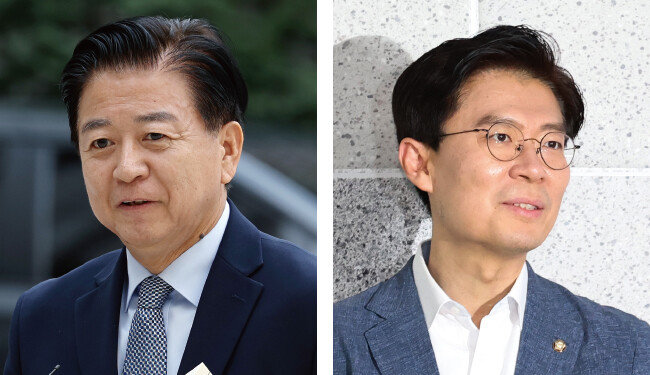 노웅래 민주당 의원(왼쪽). 조정훈 시대전환 의원. [뉴스1]