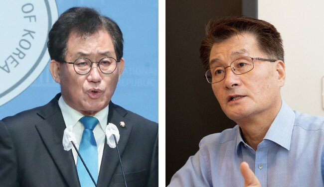유기홍 민주당 의원(왼쪽). 유종필 전 관악구청장. [뉴스1, 동아DB]