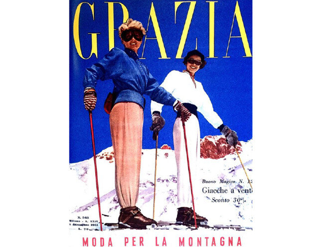 1951년 '그라치아' 표지를 장식한 마리아 보그너(왼쪽). [보그너 홈페이지]