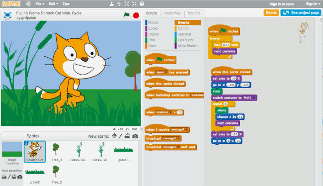 교육용 프로그래밍 언어 스크래치(Scratch). 기존 컴퓨터 언어에 비해 쉽게 코딩을 접할 수 있다. [뉴스1]