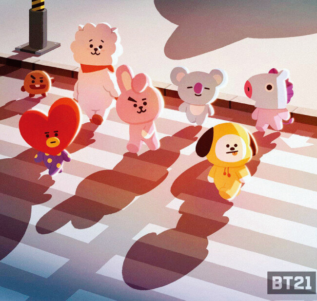 방탄소년단 멤버들을 닮은 BT21 캐릭터. [사진 제공 · 라인프렌즈