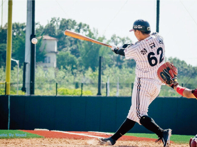 LG 트윈스 2군에서 훈련하던 정규식. [사진 제공·정규식]