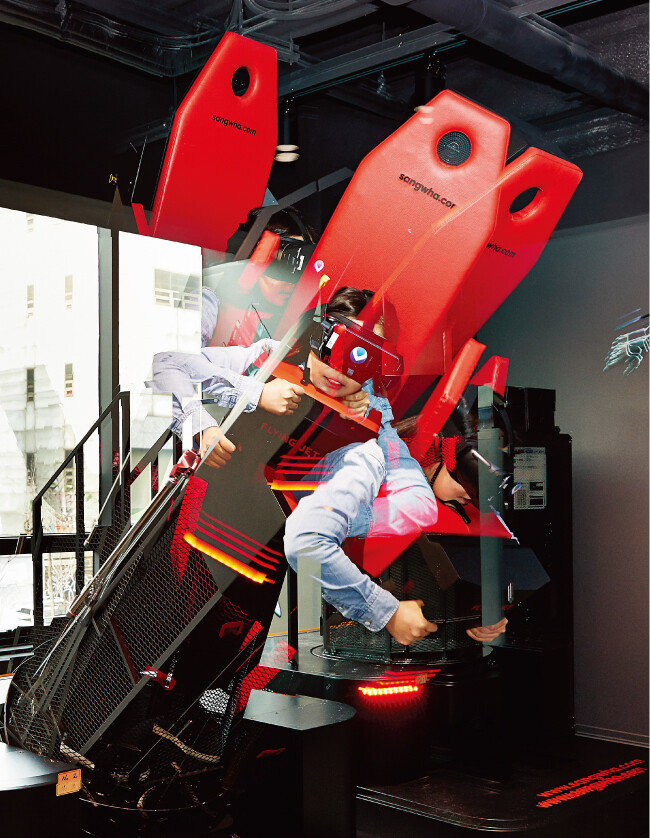 브라이트의 인기 어트랙션인 ‘플라잉 제트’. 사람들이 가장 많이 비명을 지르는 놀이기구다. [홍중식 기자]