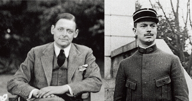 T. S. 엘리엇(왼쪽)과 장 베르드날. [출처 · tseliot.com]