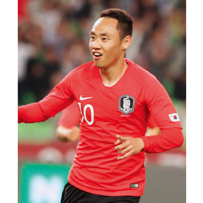 축구 국가대표 데뷔전에서 골을 기록한 문선민(인천유나이티드FC). [동아DB]