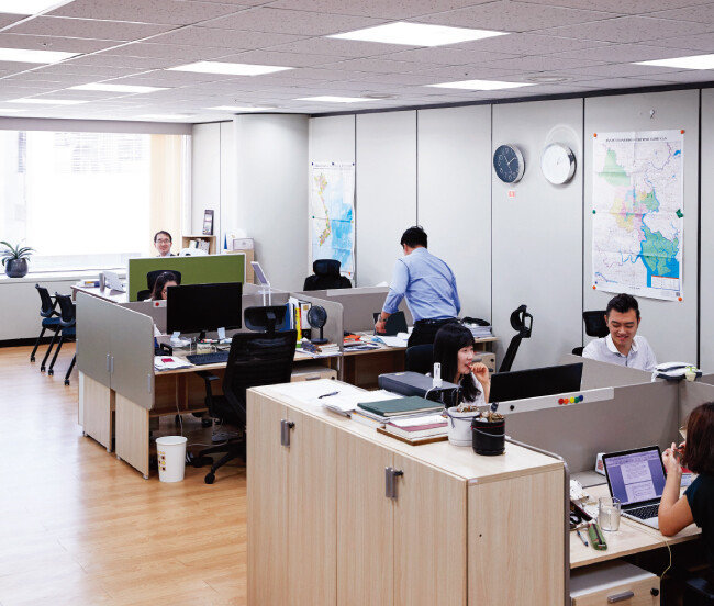 서울 삼성동 공항터미널에 위치한 그린에그 사무실. [홍중식 기자]