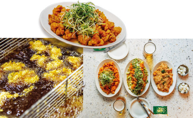 BBQ치킨은 주문 즉시 튀기는 것이 원칙이다. 매콤달콤한 치킨이 맥주와 잘 어울린다.