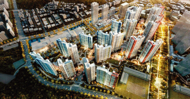 올여름 경남 창원시에 입주를 앞둔 약 100만㎡ 규모의 복합주거단지 ‘창원중동유니시티’ 조감도. [사진 제공 · ㈜유니시티]