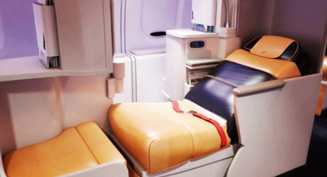 알리탈리아 마그니피카(Magnifica · 장거리 비즈니스) 좌석.