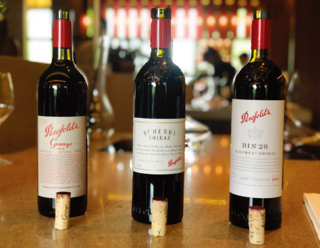그레인지, 세인트 헨리, 빈 28칼림나 시라즈 와인(왼쪽부터). [사진 제공 · 김상미]