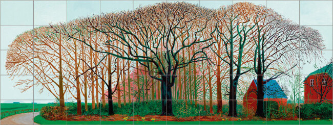 데이비드 호크니, ‘와터 근처의 더 큰 나무들’, 2007, 50개의 캔버스에 유채. [ⓒDavid Hockney, Collection Tate, U.K. ⓒTate, London 2019]