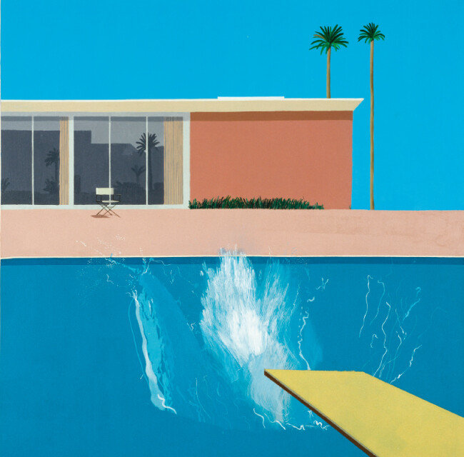 데이비드 호크니, ‘더 큰 첨벙’, 
1967, 캔버스에 아크릴. [ⓒDavid Hockney, Collection Tate, U.K. ⓒTate, London 2019]