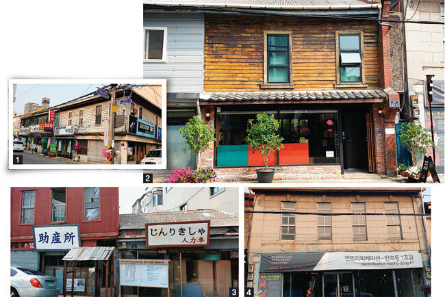 손혜원 의원 조카가 운영하는 손소영 갤러리 카페(사진2)를 중심으로 바로 옆에는 등록문화재 제718-11호(사진4), 앞에는 제718-12호(사진3), 길 건너에는 제718-13호가 포진해 있다.