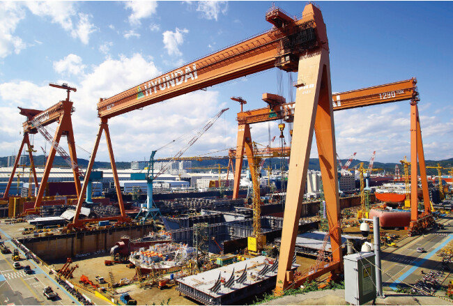 울산 현대중공업 도크 모습. [뉴시스]