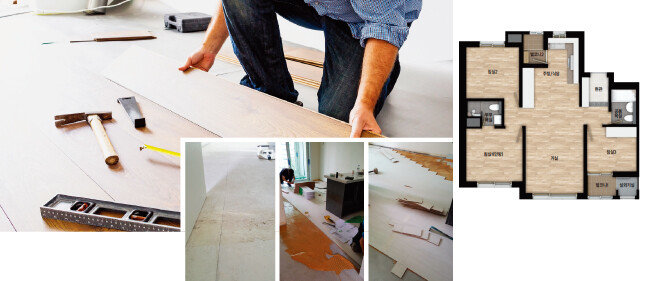 마루 공사. 마루 설치 방향. [사진 제공 · 남경엽]