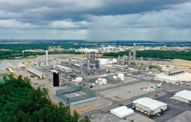 5월 완공된 미국 루이지애나주 롯데케미칼 공장. [뉴시스]