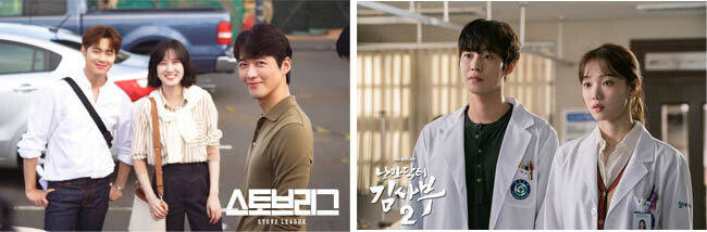 한재희(조병규 분) 이세영(박은빈 분) 백승수(남궁민 분)(왼쪽). SBS 낭만닥터김사부2 서우진(안효재 분)과 차은재(이성경 분). [SBS]