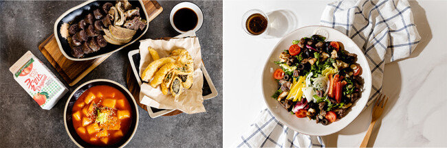 공유주방에서 창업한 배달 전문식당 ‘달떡볶이’ ‘딜리셧부띠끄’의 음식들(왼쪽부터).  [사진 제공·고스트키친]