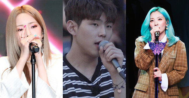 (왼쪽부터)헤이즈, 폴 킴, 볼빨간사춘기 [뉴스1, JTBC, 동아일보 김도균 기자]