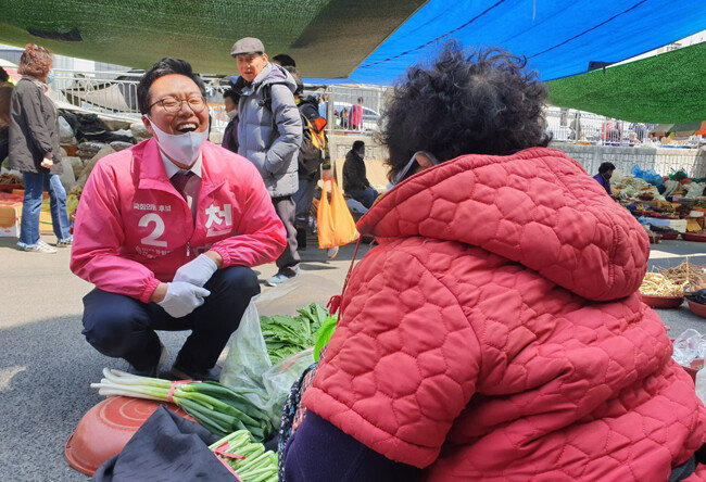 지난 4월 총선을 앞두고 전남 순천에서 유세 중인 천하람 당시 미래통합당 후보. [천하람 페이스북]