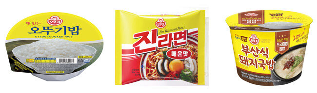 오뚜기몰에서 가장 많이 팔린 효자 제품들. [오뚜기]