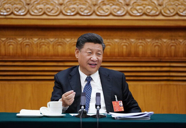 시진핑 중국 국가주석이 전국인민대표대회에서 국가의 단합이 중요하다고 강조하고 있다. [China Daily]