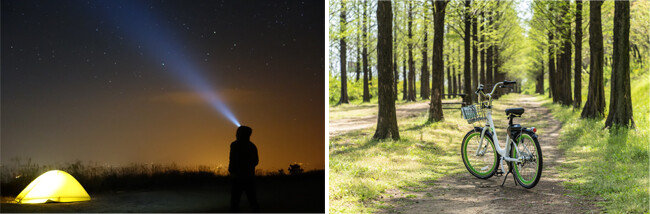 경남 의령 백패킹(왼쪽). 서울 마포구 월드컵공원 둘레길. [동아일보DB, 서울관광재단 제공]
