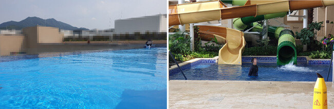 6월 6일 토요일 오후 수도권에 소재한 한 워터파크. [이현준 기자]