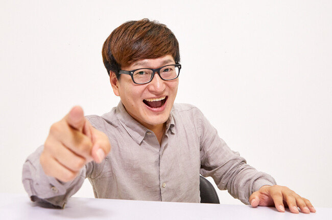 우파 청년 유튜버 개그맨 김영민. [홍중식 기자]