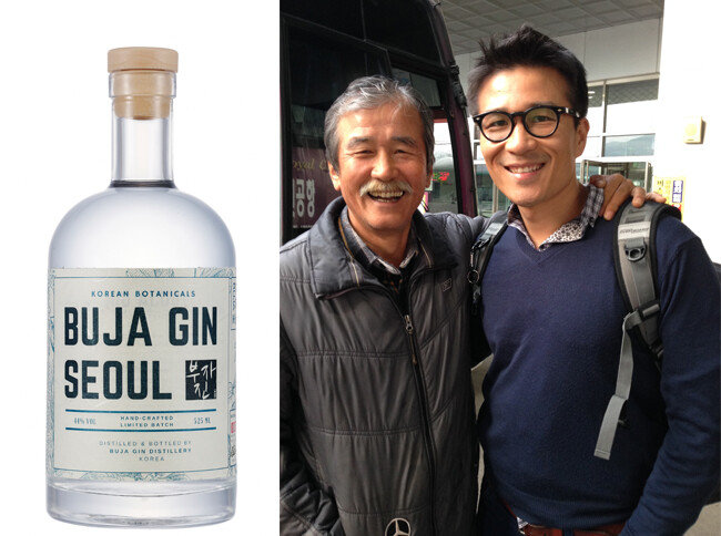 한국 최초의 크래프트 진인 ‘부자 진 서울’(왼쪽)과 ‘부자 진’을 운영하는 조부연·조동일 부자. [부자 진 제공]